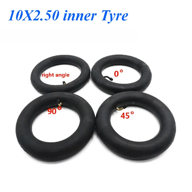 Hota 10 Zoll 10x2,50 Innenrohr mit gebogenem Ventil 0 45 90 Grad für Kinderwagen Kinderwagen Roller Image