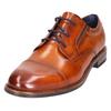 Schnürschuh BUGATTI, Herren, Gr. 46, braun (cognac used), Leder, elegant, Schuhe, Blockabsatz, Abendschuh, Festtagsschuh, Businessschuh, Logoprägung