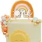 The Sun Wooden Cake Topper Boho Theme 1st/First Birthday Party Decoration,Hippie Rainbow Baby Shower Supplies for Boy And Girls