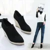 Frühling Sommer Mode High Heels Frauen Party Schuhe Marke Moderne Elegante Damen Keile Frauen Pumpen Schwarz Blau Plus Größe 41 DX268