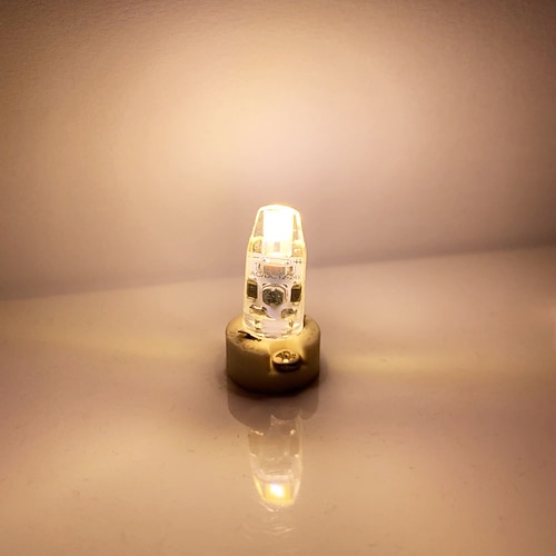 Lampadine a LED G4 AC/DC 12V-24V 2W dimmerabili G4 bispina T3 JC base lampadina equivalente a lampadina alogena G4 da 20W bianco caldo per lampadario di cristallo 10 pezzi