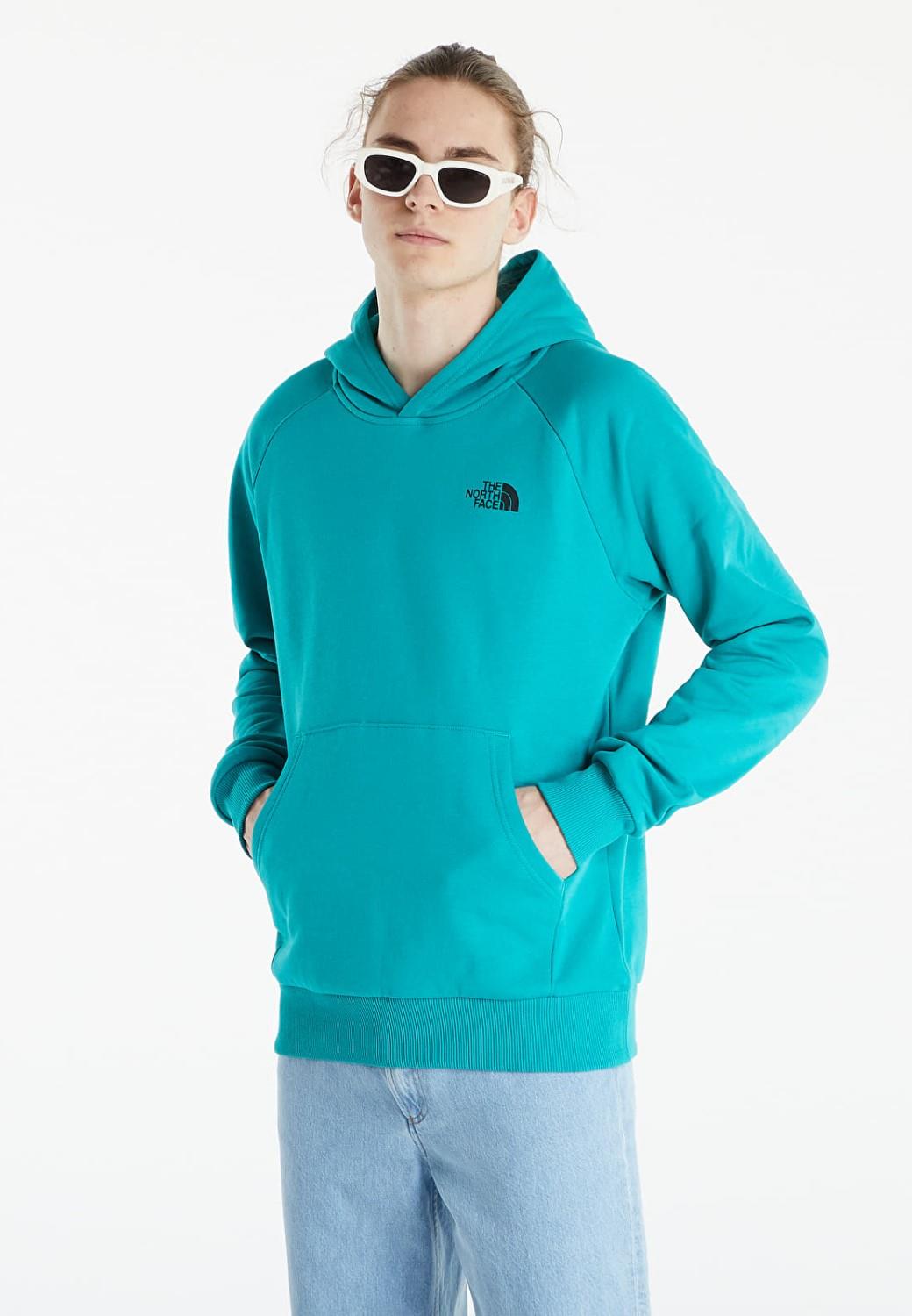 The North Face Mens Reglan Red Box Hoodie in gebleicht Porzellan grün