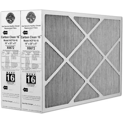 Carbon Coated X6672 Healthy Climate MERV 16 Filter (2 Pack)
