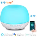 Umidificatore d'aria con diffusore di oli essenziali per aromaterapia Smart WiFi da 500 ml, collega con Tuya, Alexa e Google Home con 7 colori LED