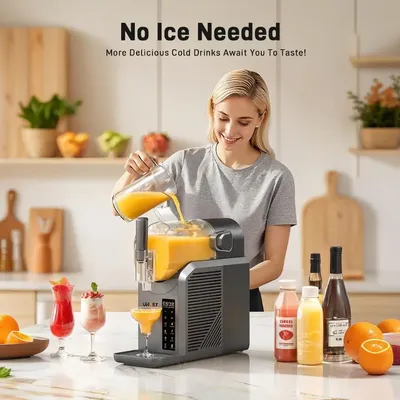 Slushie Machine - 72 Oz Frozen Drink Maker with Self-Cleaning & No Ice Needed Fast Freezing Slushy