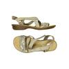 Rieker Damen Sandale, Gr. 36, gold, Kunstleder