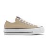 Sneaker CONVERSE "CHUCK TAYLOR ALL STAR LIFT PLATFORM", Gr. 42, coastal dune, weiß, schwarz, Textil, sportlich, Schuhe