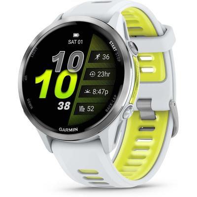 Garmin Forerunner 970 GPS Running Watch, Whitestone Case With Whitestone Band