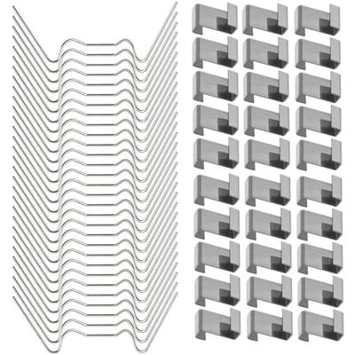Ccykxa - 100 Stück Gewächshaus-Glasscheiben-Clips aus Edelstahl (mit 50-W-Drahtklammern für Image