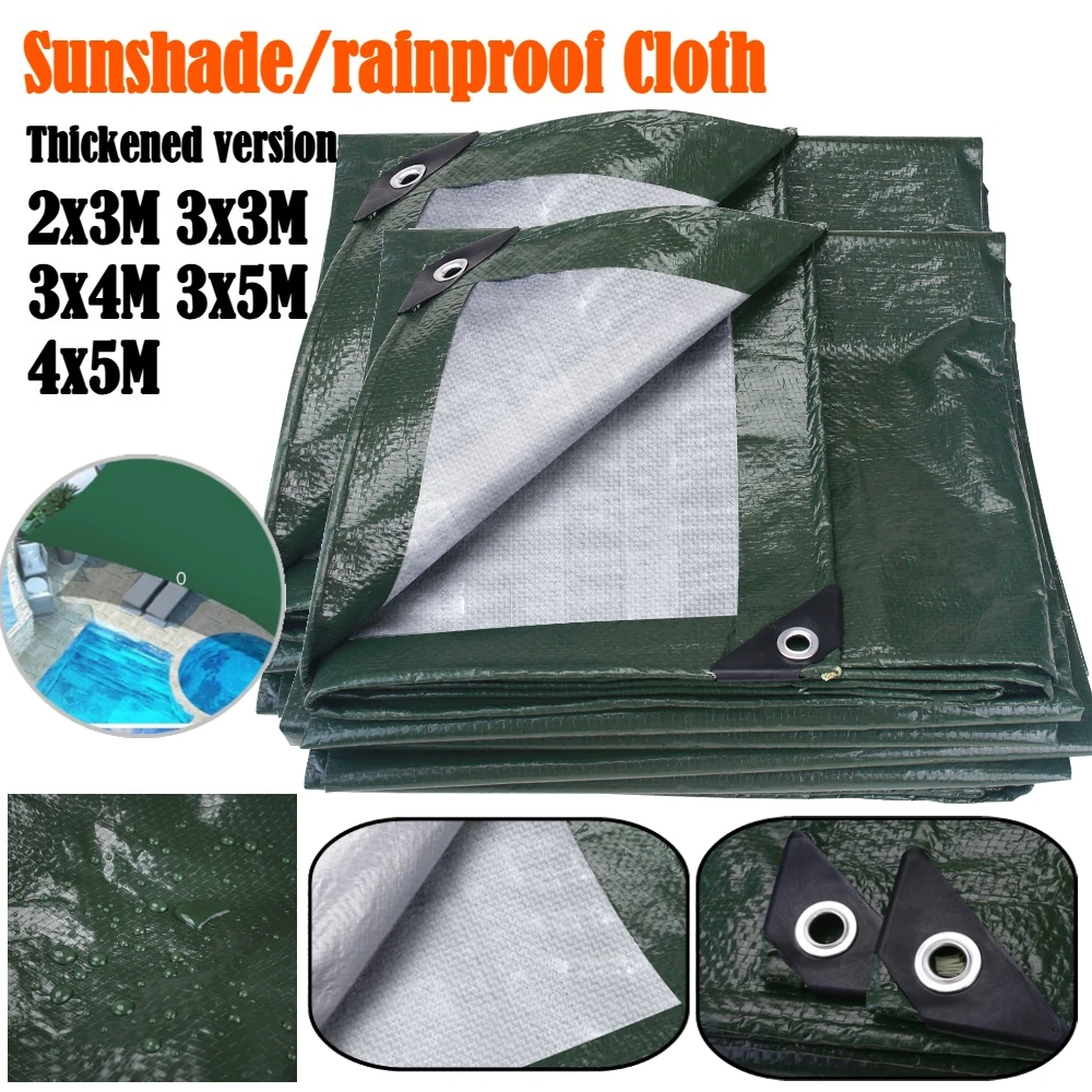 Robuste Planenabdeckung, extra dicke Planen, wasserdicht, reißfest, UV-beständig, mit verstärkten Ösen, Camping-Markise Image