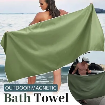 Outdoor Magnetic Bath Towel Quick Drying Beach Towel Outdoor Fiber Bath Towel for Surfing Swimming