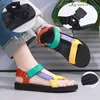 Sommer Flache frauen Schuhe Hanf Seil Set Fuß Strand Sandalen Outdoor Alle-spiel Casual Hausschuhe