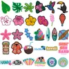 1/30pcs Schuh Charms neue Hawaii-Stil Blume Surfbrett Schuh zubehör Pins für Clog Kawaii Frauen