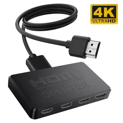 1 in 4 out 4K HDMI-compatible Splitter 1x4 Video Splitter HDTV Splitter Audio Sync For TV Box HDTV DVD PS3 Xbox Laptop Monitor