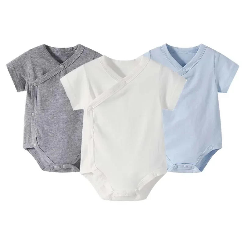 Sommer 100% Baumwolle T-Shirt Baby Jungen Mädchen Baby Bodys 0-12 Monate Mönch Kleidung Baby kleidung Neugeborene Körper bebe Baby Bodys Image