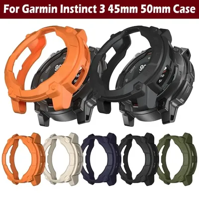 Soft TPU Cover For Garmin Instinct 3 Solar 45/55mm Hollow Protective Case Super Light High Quality Watch Case Replacement