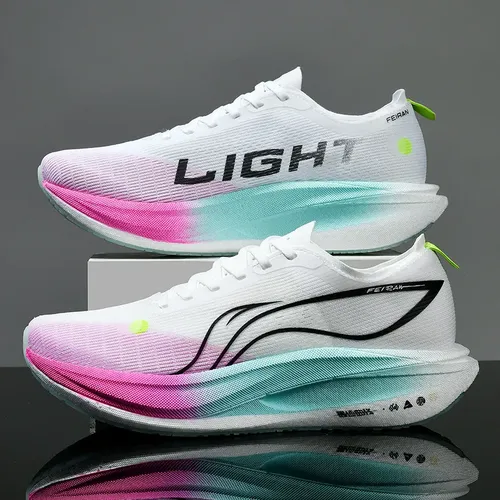 Men Sports Running Shoes Casual Marathon Breathable Carbon Plate Lightweight Womens Comfortable Athletic Nonskid Walking Sneaker