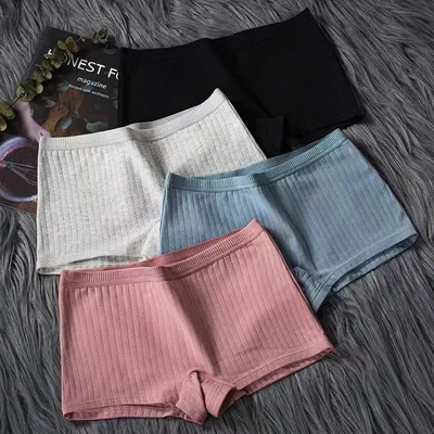 Frauen Boxer Unterwäsche Baumwolle Damen Sicherheitshosen Weibliche Nahtlose Unterhosen Solide Image