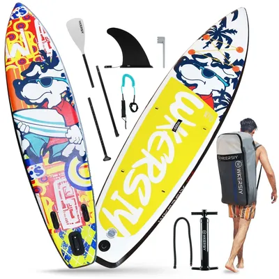 Inflatable paddle board SUP printing vertical paddle board with full set of inflatable surfboard accessories Paddle board
