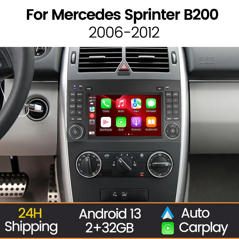 MEKEDE Android Auto Radio Stereo Für Mercedes Benz Sprinter B200 Vito W639 Viano B Klasse W169 W245 W209 Multimedia Player Carplay Image
