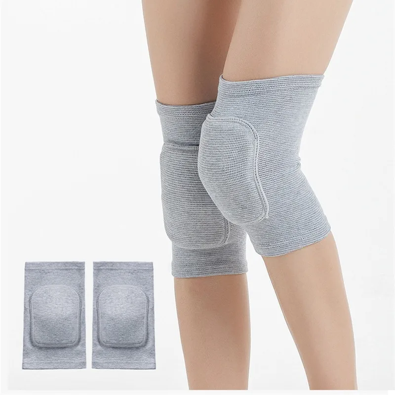 1 paar Sport Kompression Knie Pads Elastische Knie Protector Verdickt Schwamm Unterstützung Tanzen Volleyball Training Knie Brace Image