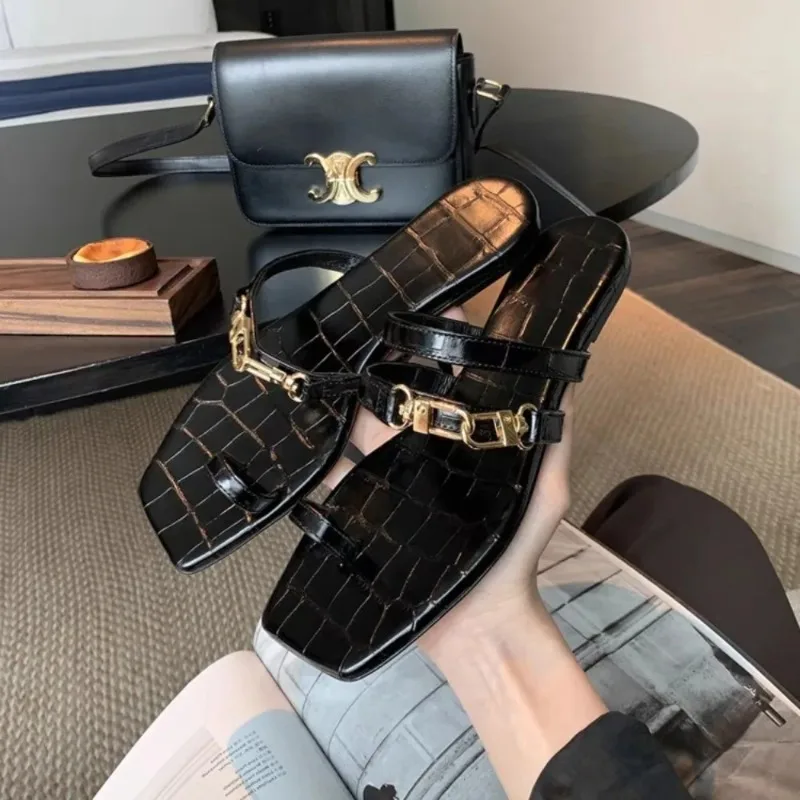 Frauen Casual Non-slip Hausschuhe Sommer Luxus Bequeme Sandalen Frauen Mode Flache Hausschuhe Elegante Designer frauen Schuhe