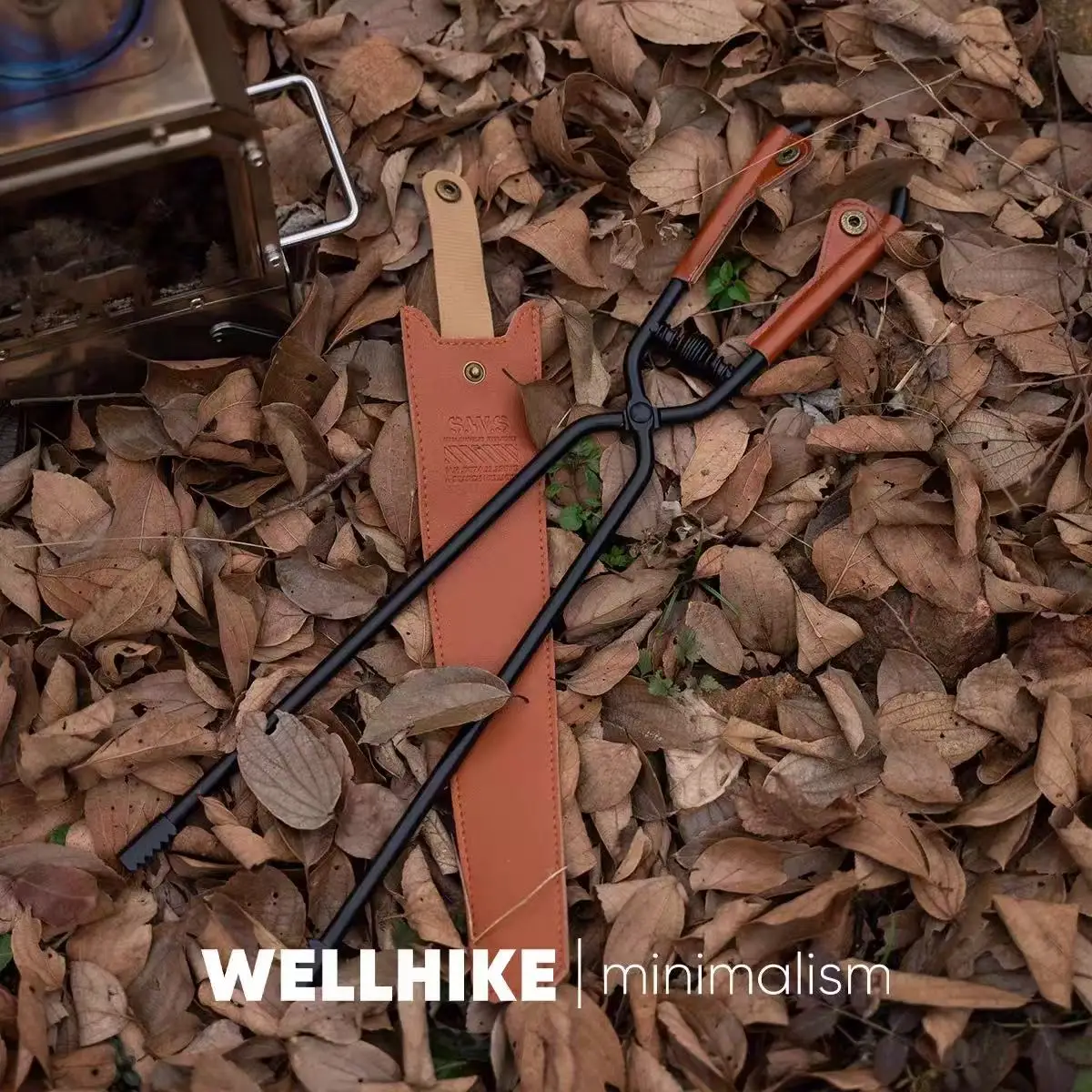 WELLHIKE SWS Feuerclip, Picknick-Grill, verdickter Anti-Verbrühungs-Carbon-Feuerclip, leichte, tragbare Feuerzange aus Karbonstahl Image