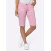 Jeansbermudas CASUAL LOOKS, Damen, Gr. 52, Normalgrößen, rosa (rosé), 98% Baumwolle, 2% Elasthan, unifarben, kurz, Jeans