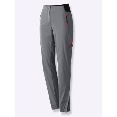 Funktionshose CASUAL LOOKS, Damen, Gr. 19, Kurzgrößen, grau, 55% Baumwolle, 42% Polyamid, 3% Elasthan, unifarben, gemustert, mehrfarbig, lang, Hosen Image