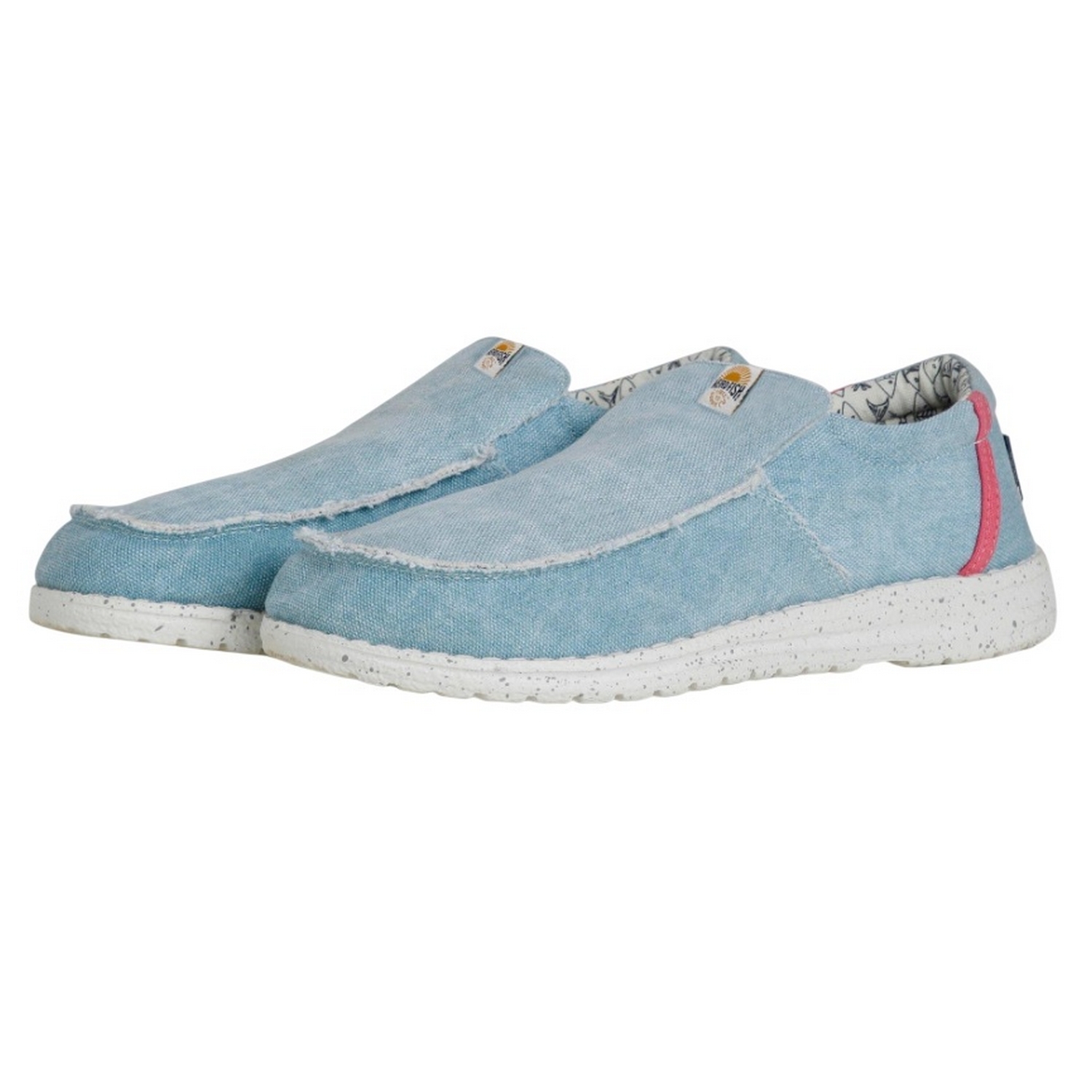 Weird Fish - Damen Schuhe "Shoaler", Gewaschener Segeltuchstoff (Denim)