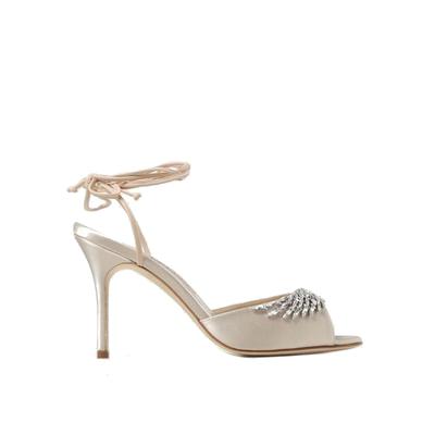 Manolo Blahnik Plumena 090 Satinsandalen Image