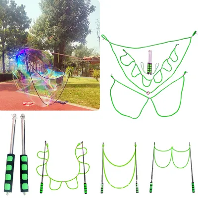 Bubble show Performance Props Double Pole Bubble Rope Scalable Bubble Stick Bubble Circle Performance Props Outdoor Party Toys