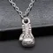 Fashion Antique Silver Color 22x10x6mm Boxing Gloves Charms Pendant Necklace For Women Lady Girl Jewelry Gift