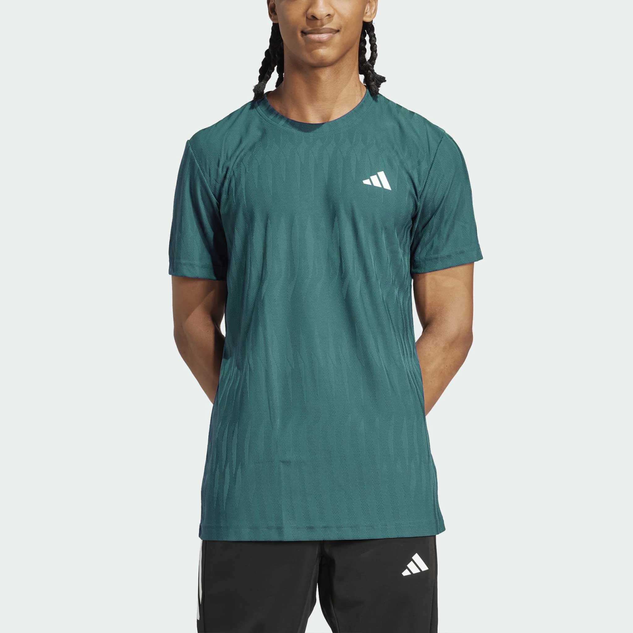 adidas Climacool+ Airchill Freelift Tee 2025 Men's Tennis Apparel Aurora Ivy
