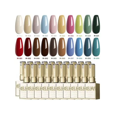 20PCS 15ml High-Shine Gel Nail Polish Set in Multiple Colors Soak Off UV/LED, Formaldehyde & Alcohol Free, Perfect for DIY Frenc