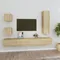 Meuble TV multicouche en bois de chêne Sonoma 5 pièces, ensemble de meubles de luxe moderne,
