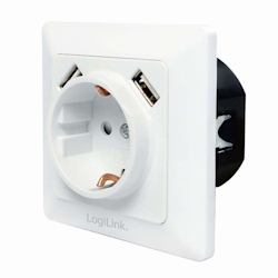 LogiLink Steckdose mit 2x USB - PA0162 Image