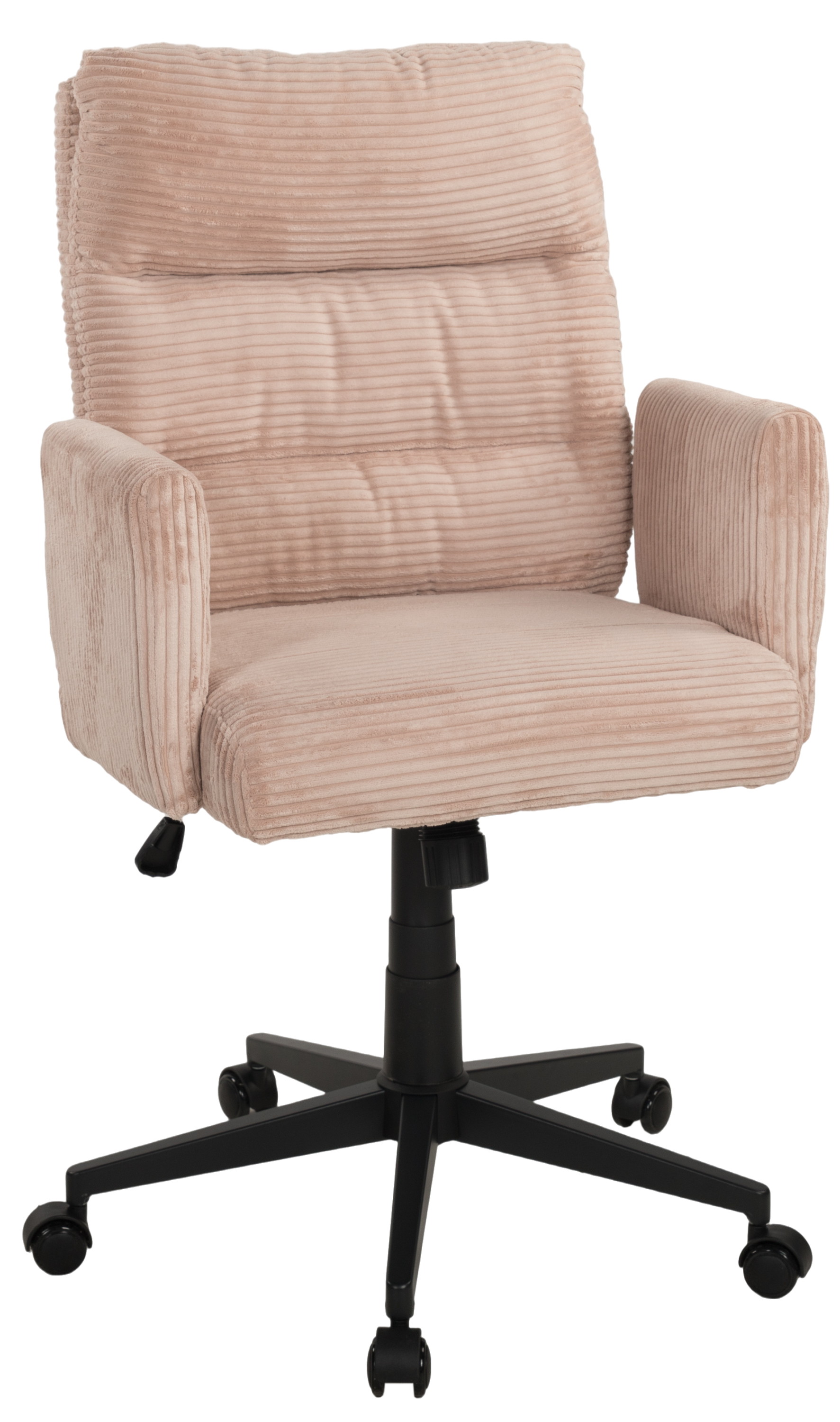 Drehstuhl DUO COLLECTION "Drehstuhl Charly", schwarz (altrose, schwarz), B:63cm H:97cm T:66cm, 100% Polyester, Stühle, Drehstuhl, Federkern, Wippmechanik, Sitzhöhenverstellung, Sicherheitsdoppelrollen