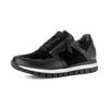 Keilsneaker GABOR "Turin", Damen, Gr. 42, schwarz, Ziegenveloursleder, Glattleder, Lackleder, unifarben, sportlich, Schuhe, Freizeitschuh, Halbschuh, Schnürer mit Komfortweite H (=sehr weit)