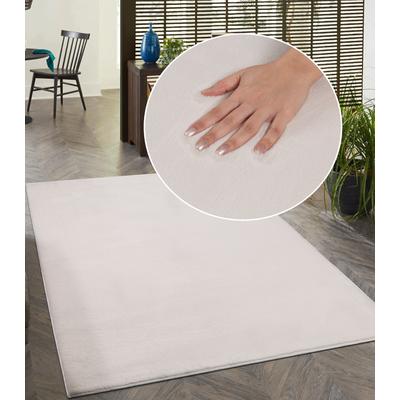 Teppich MERINOS "Focus 47", beige, B:240cm H:11mm L:340cm, Polyester, Teppiche, Fellteppich, weich und elegant, Wohnzimmer, Schlafzimmer Image