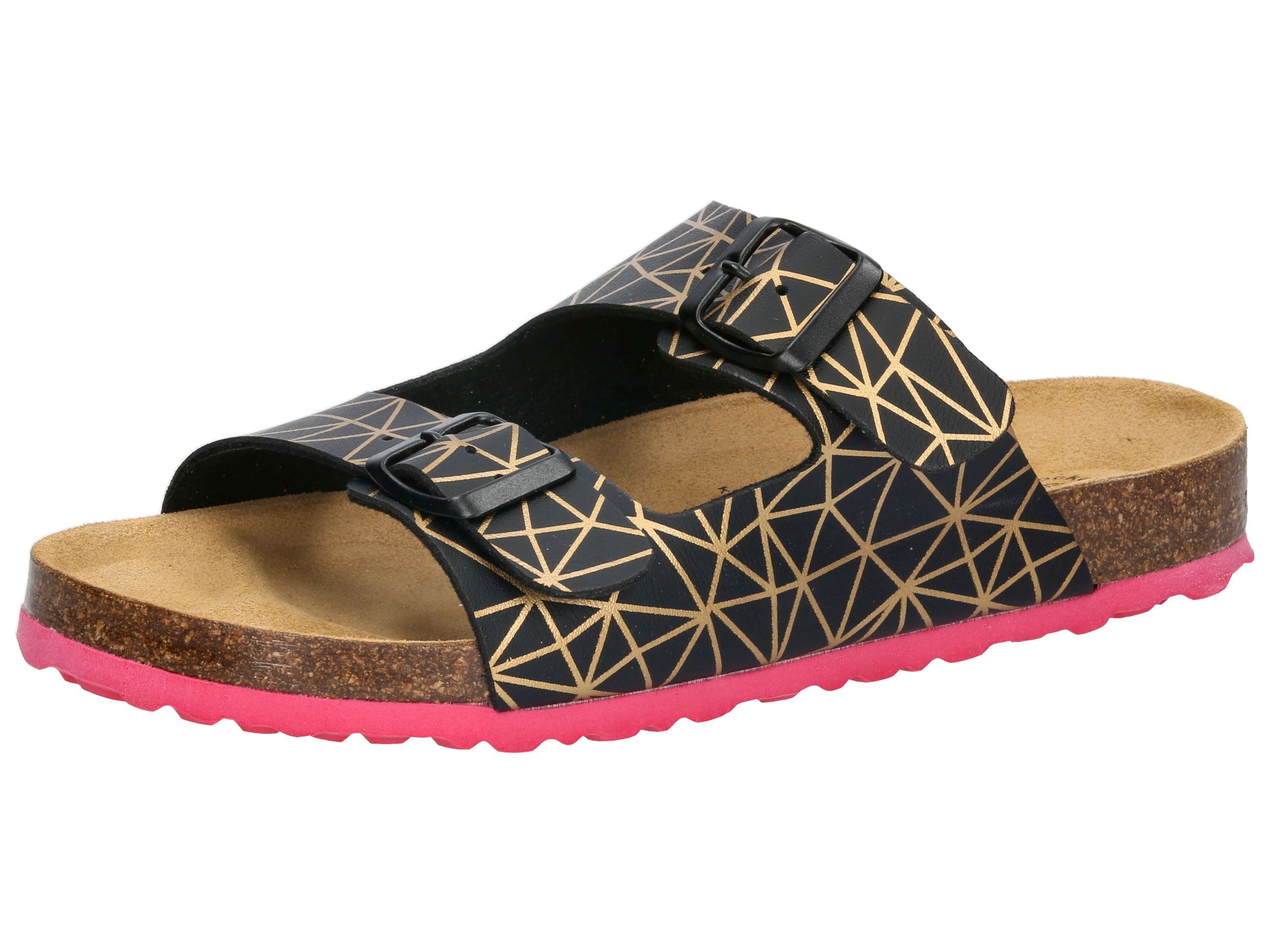 Pantolette LICO "Pantolette Bioline Platino", Damen, Gr. 36, schwarz, Synthetik, Schuhe Pantolette