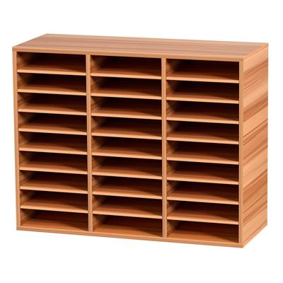 MDF 27 Compartment Literature Organizer Shelf for Office and Home Use
