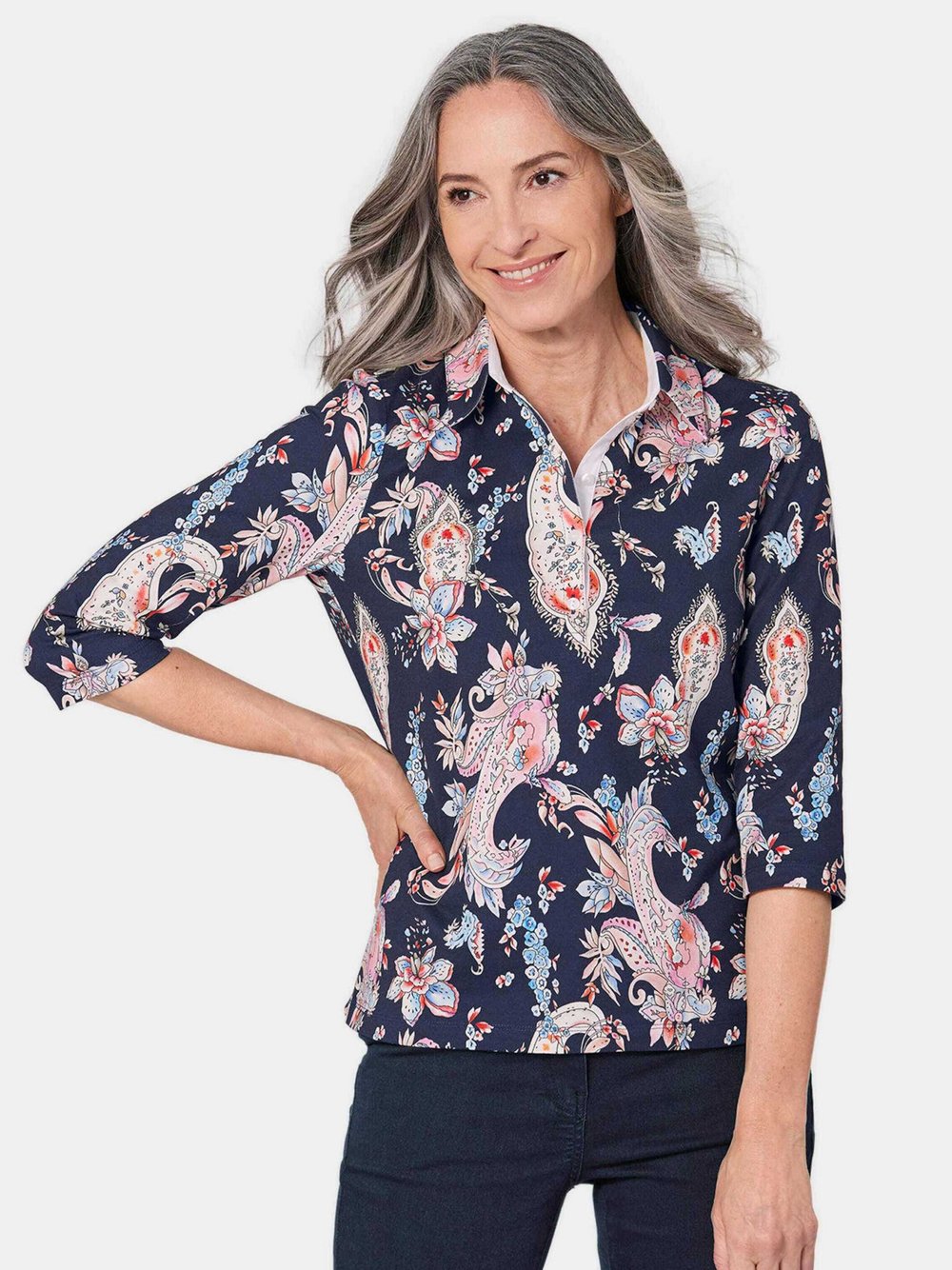 Goldner Poloshirts Damen marine, 48 Image