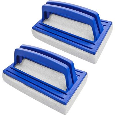 2 Stück Pool Schwamm Bürsten Poolreinigung Handschrubber Schwimmbad Bürste mit Griff Schwamm Image