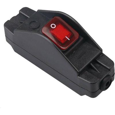 IP65 Inline-Druckknopfkabel Wasserdichter Schalter Ein/Aus-Schalter Schwarz 30A 220V Image