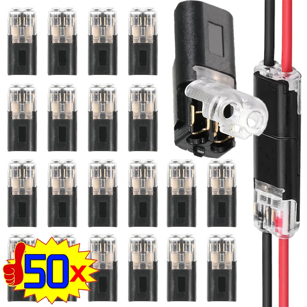 Wasserdichter Stecker, Drahtverbinder, 2-poliger Kabelstecker, Auto, elektrischer Draht, Schnappverbinder, Streifen, Anschluss, Werkzeug, Zubehör Image