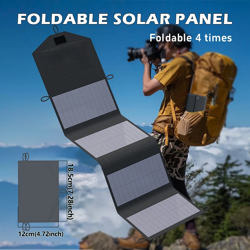 500W faltbares Solarpanel Schnellladegerät USB 5V DC Full Power Solarpanel Mobile Power Bank für Camping Image