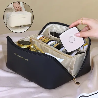 Bolsa de cosméticos de gran capacidad para maquillaje, neceser femenino, estuche de maquillaje, bolsa de almacenamiento, caja or