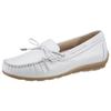 Mokassin ARA "ALABAMA", Damen, Gr. 9, weiß, Glattleder, unifarben, casual, Schuhe Loafer Slipper Mokassin, Slipper, Freizeitschuh mit High Soft Wechselfußbett in Weite G