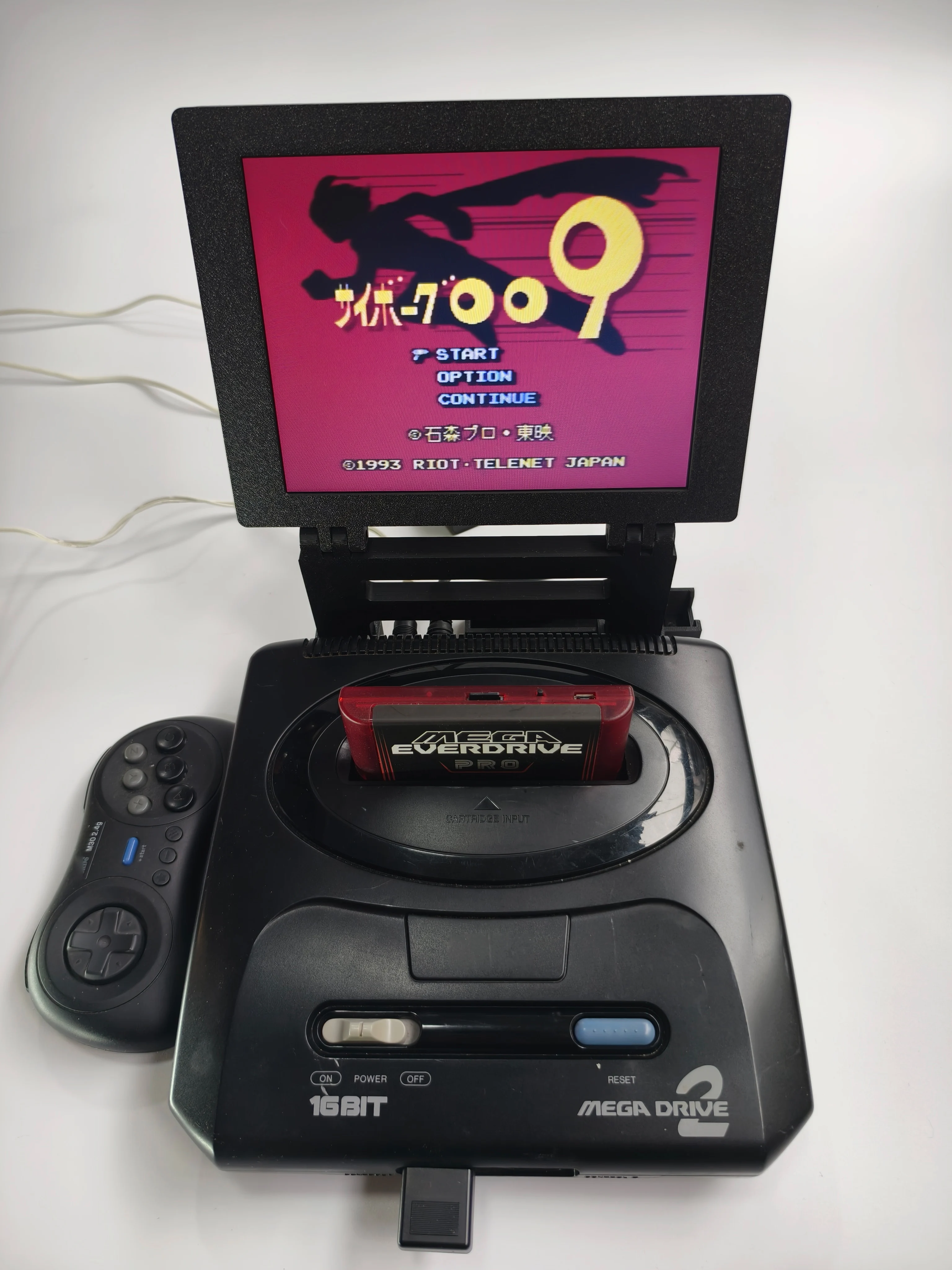 8 Zoll MD2 MEGADRIVE2 LCD Retro Arcade-Spielautomat Tragbarer Bildschirm Mini-Monitor mit Stereo für 16Bit GENESIS2 und MD2 Image